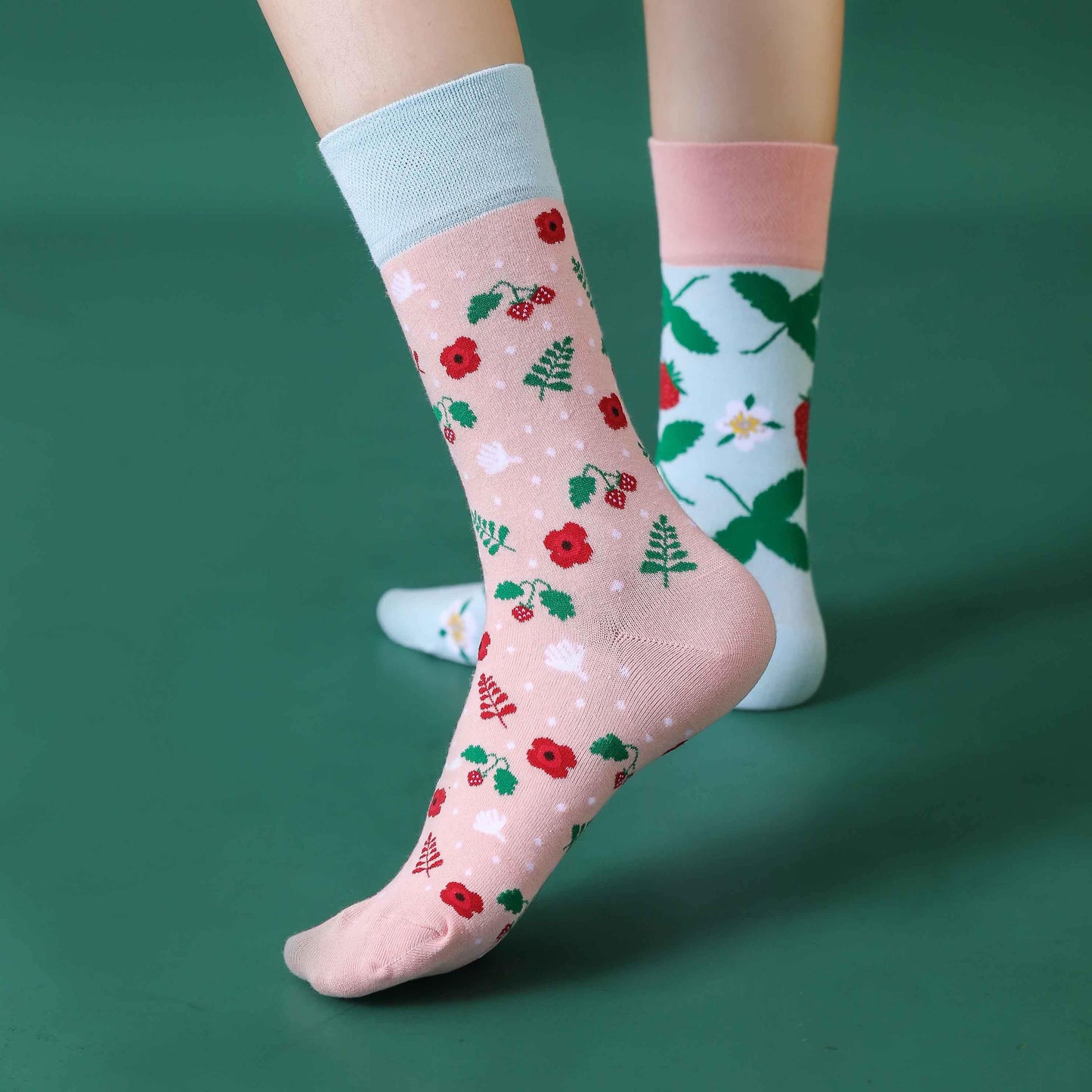 Fruit Print Novelty Socks - Berry - IVYPHANT