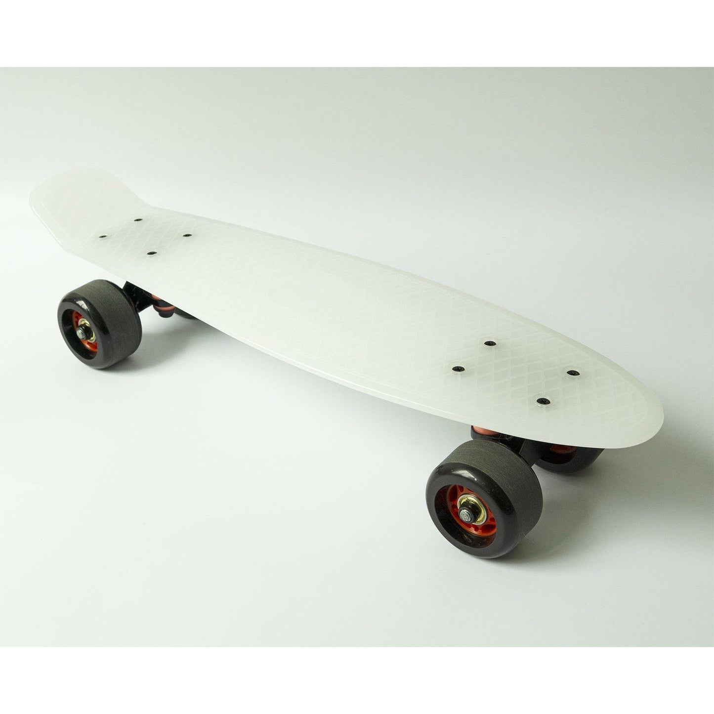 Retro Cruiser Skateboards - White deck with black wheels - IVYPHANT