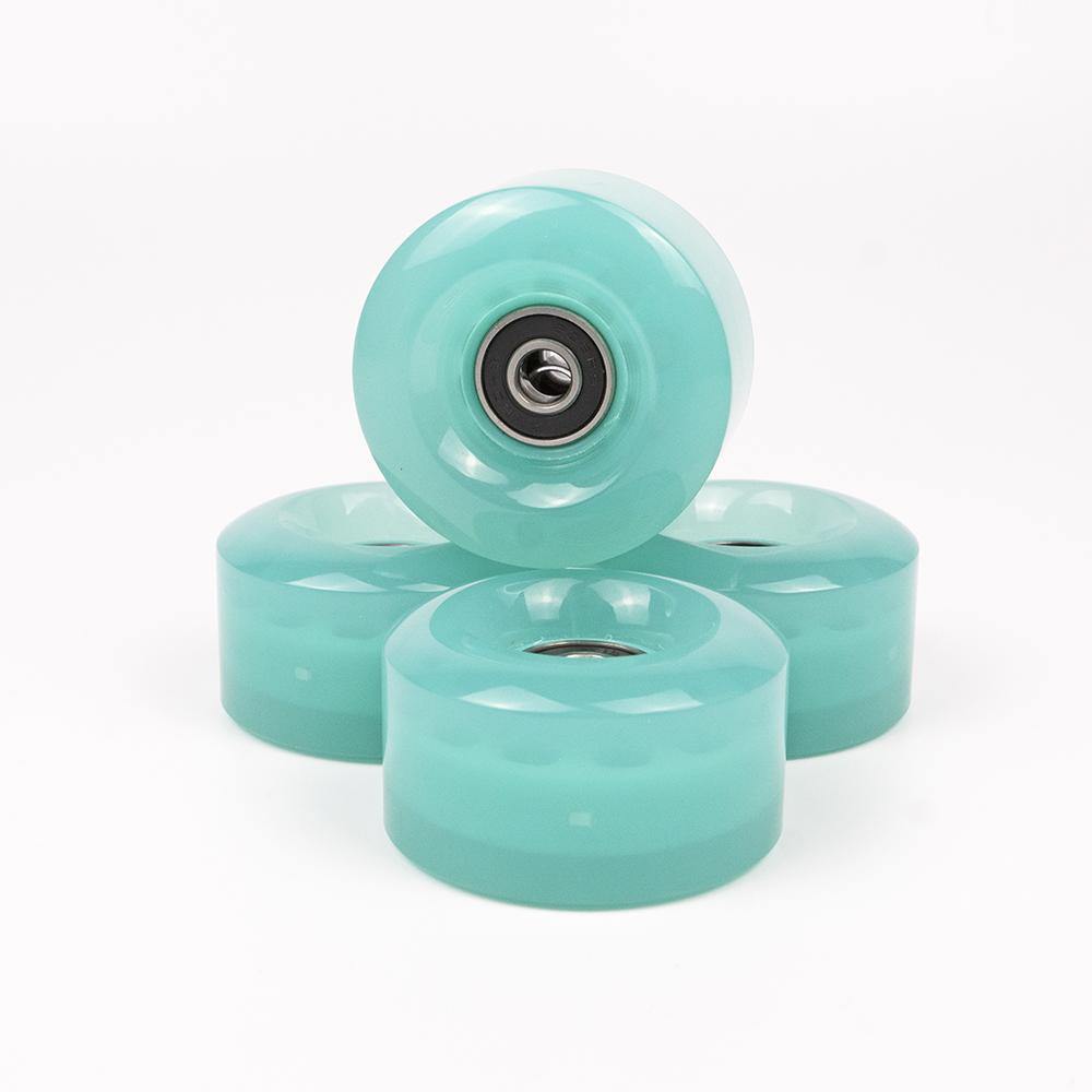 4 Pack Skate Wheels with Bearings - Turquoise - IVYPHANT