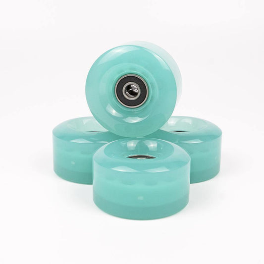 4 Pack Skate Wheels with Bearings - Turquoise - IVYPHANT