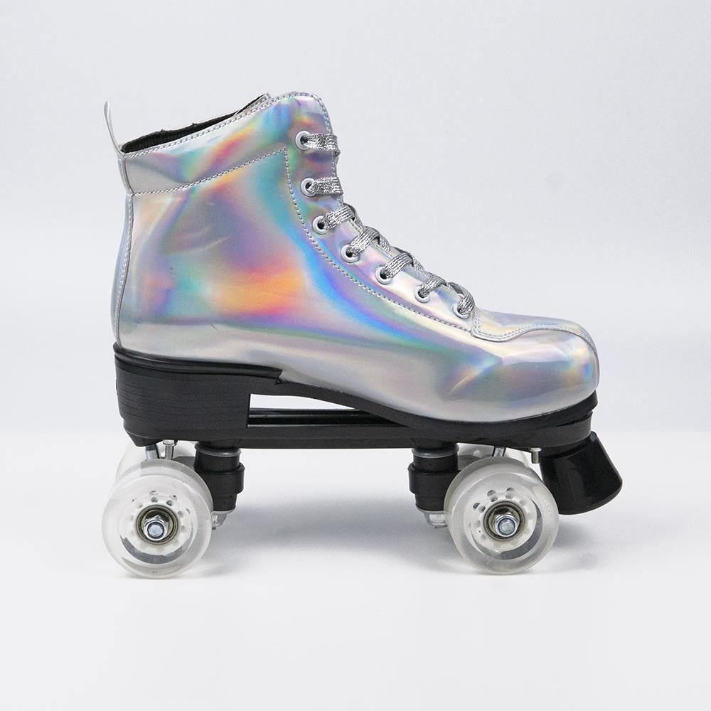 Unisex Classic Boot Styles Adult Holographic Roller Skates - IVYPHANT