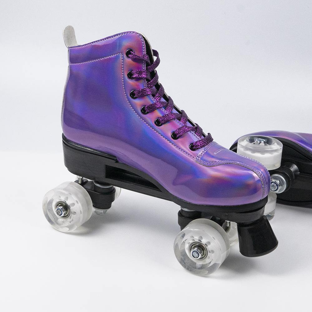 Unisex Classic Boot Styles Adult Holographic Roller Skates - IVYPHANT