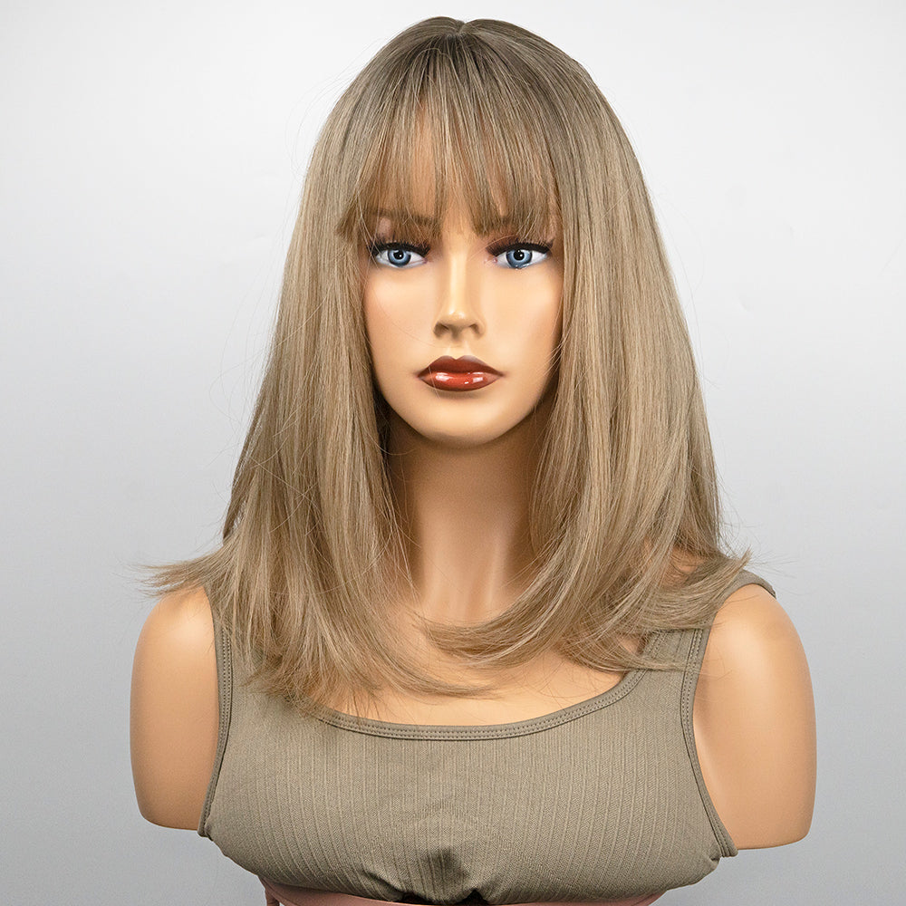 HARPER Ash Blonde Long Bob Wig - IVYPHANT