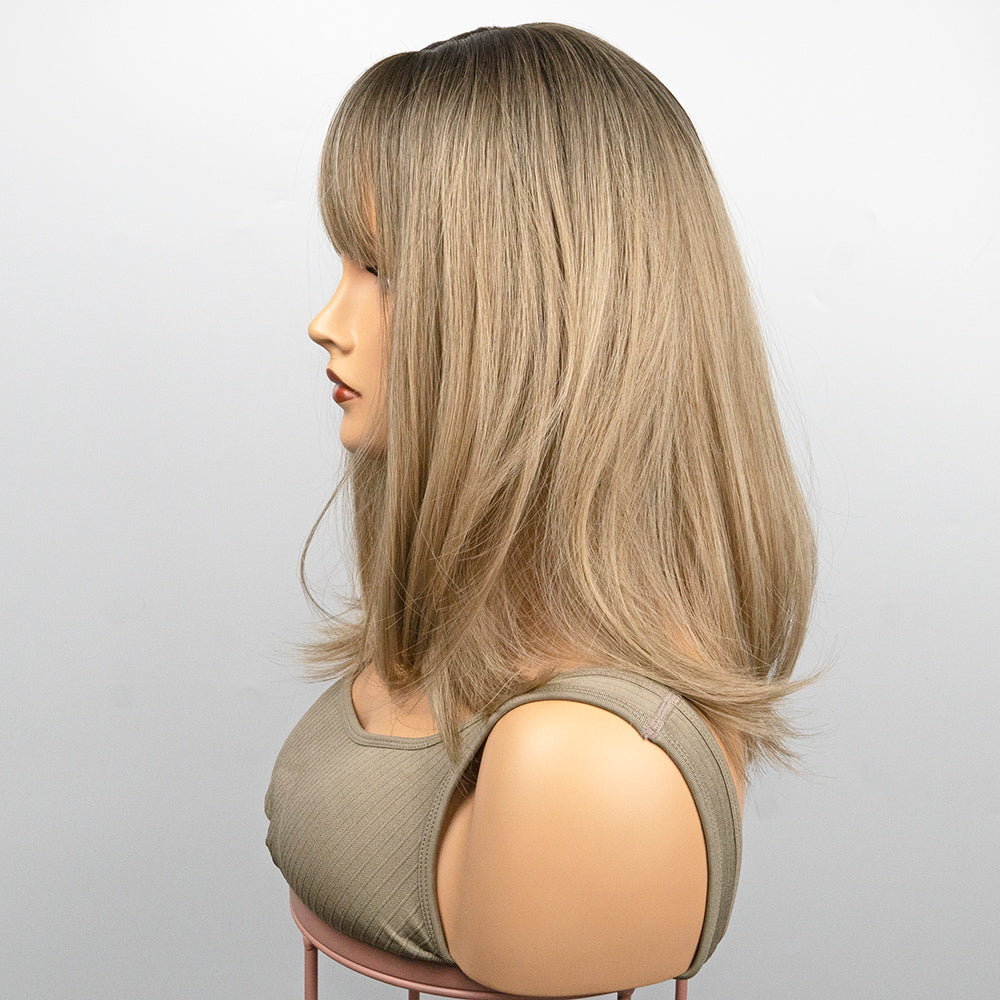 HARPER Ash Blonde Long Bob Wig - IVYPHANT