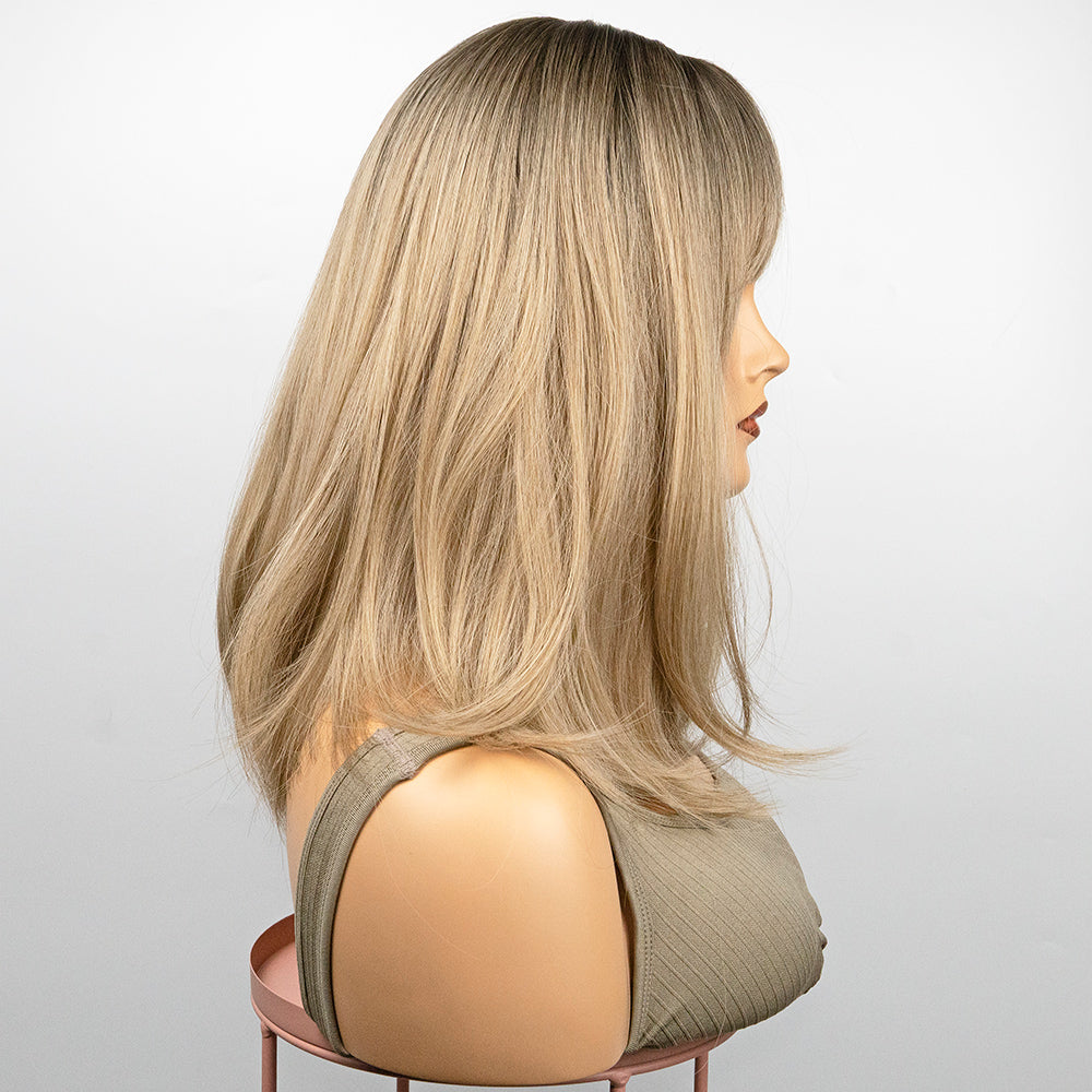 HARPER Ash Blonde Long Bob Wig - IVYPHANT