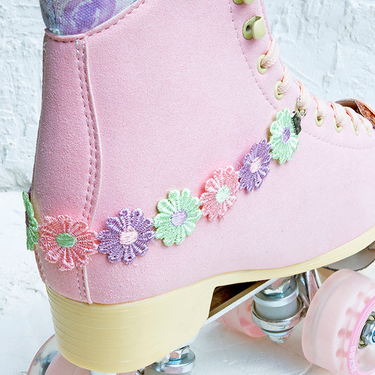 2.5cm Daisy Embroidery Roller Skate Chain Skate Anklet - IVYPHANT