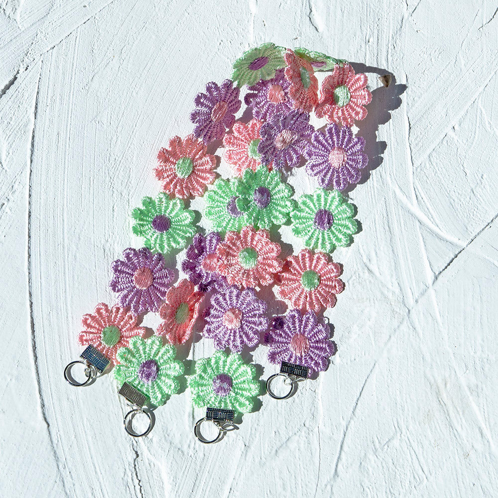 2.5cm Daisy Embroidery Roller Skate Chain Skate Anklet - IVYPHANT