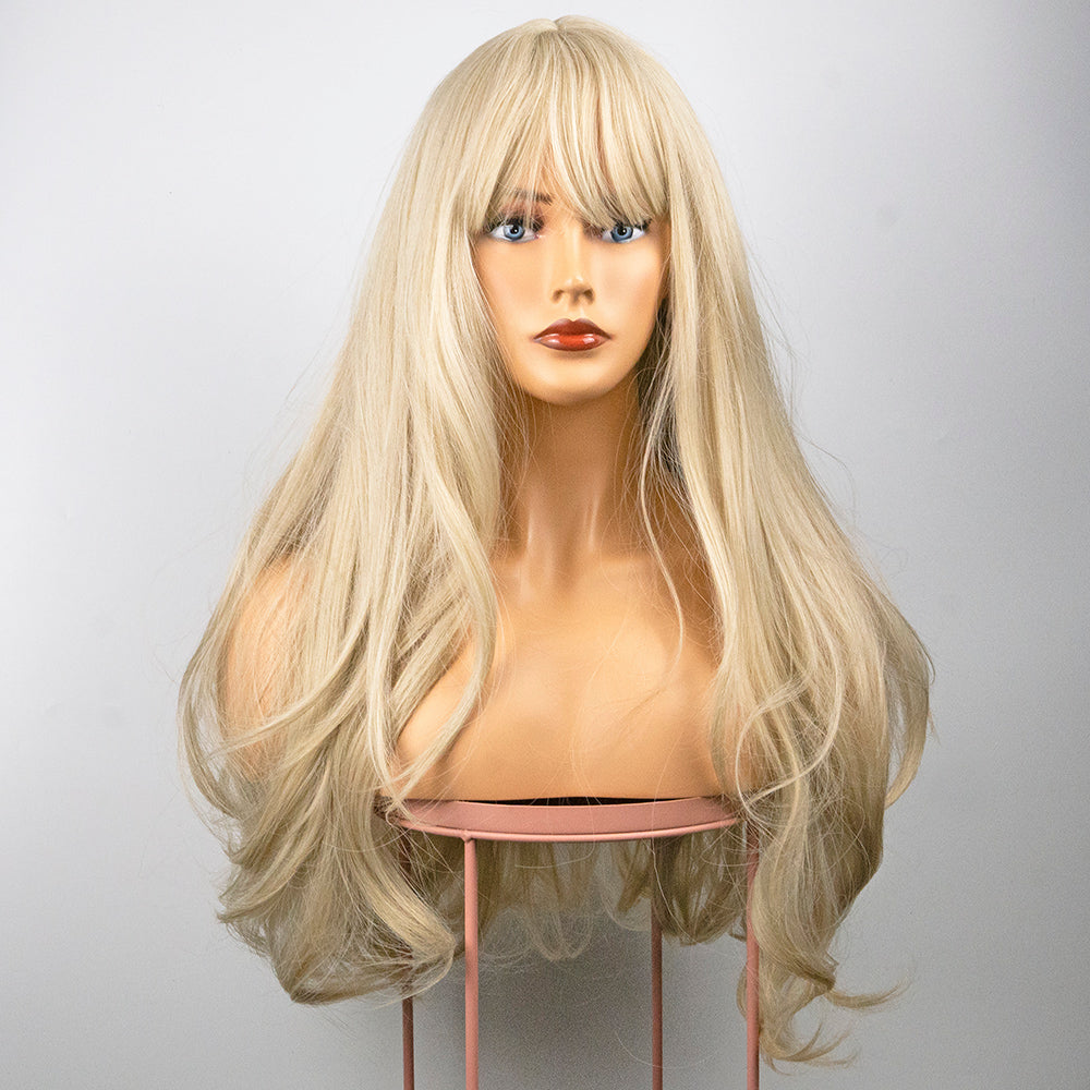 AVERY Milky Blonde Long Length Wavy Wig - IVYPHANT