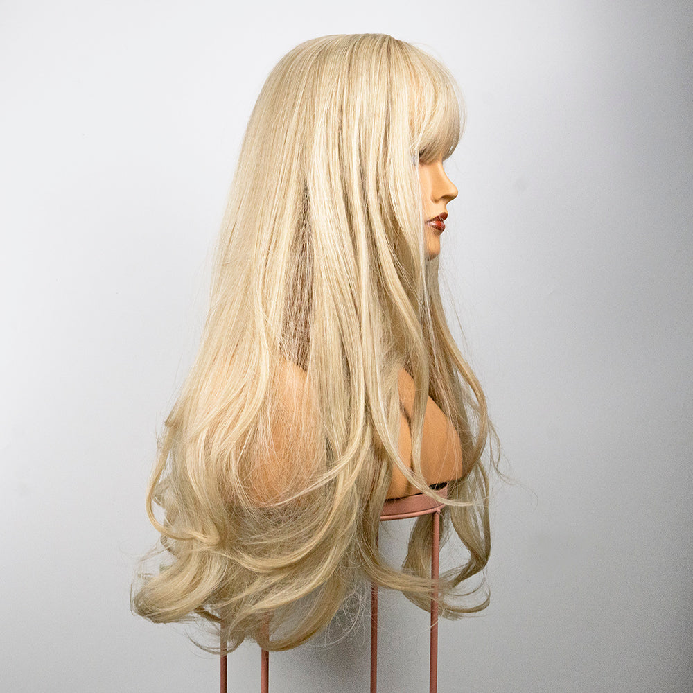 AVERY Milky Blonde Long Length Wavy Wig - IVYPHANT