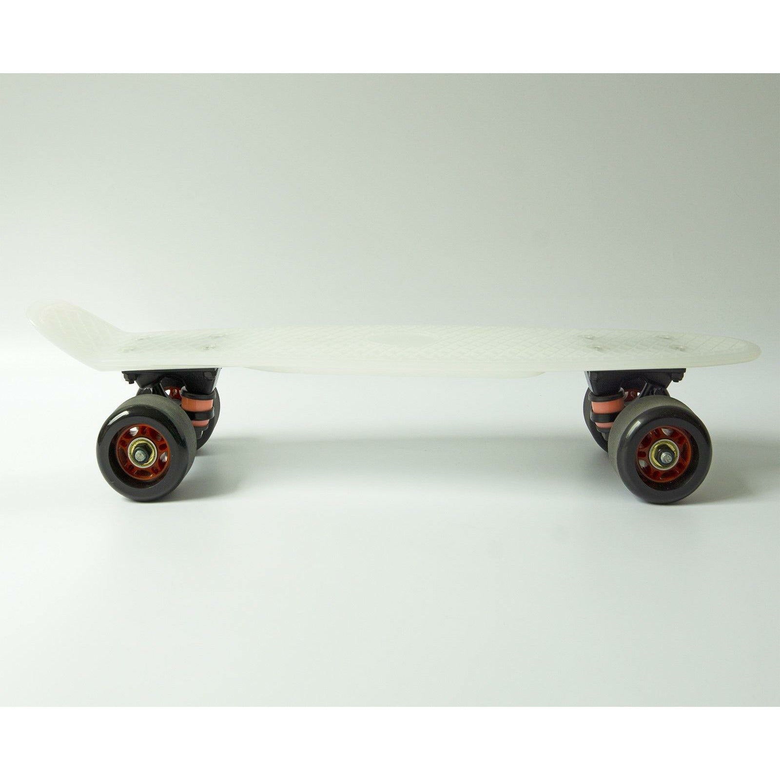 Retro Cruiser Skateboards  - White deck with black wheels - IVYPHANT