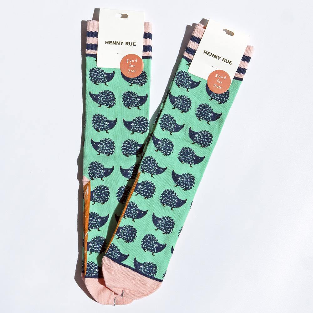 Animal Print Novelty Socks - Hedgehog - IVYPHANT