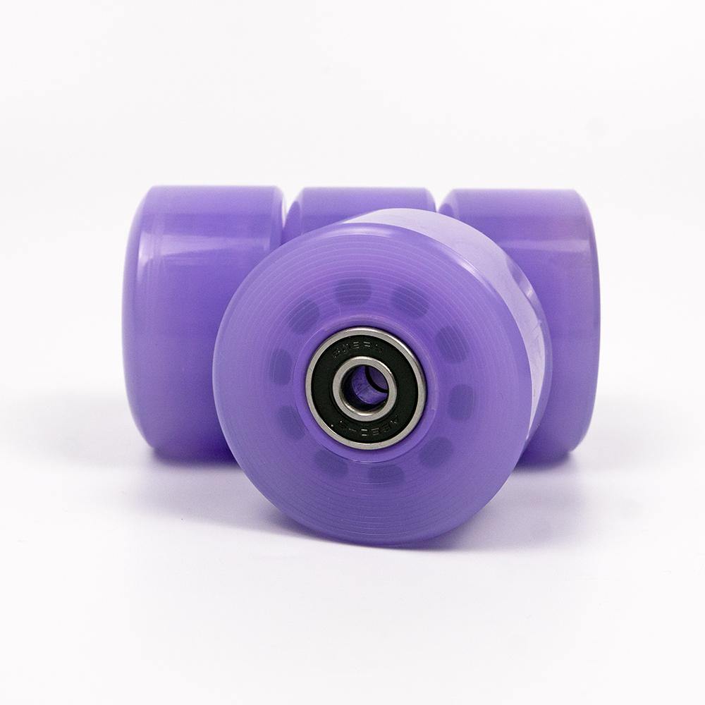 4 Pack Skate Wheels with Bearings - Violet Purple - IVYPHANT