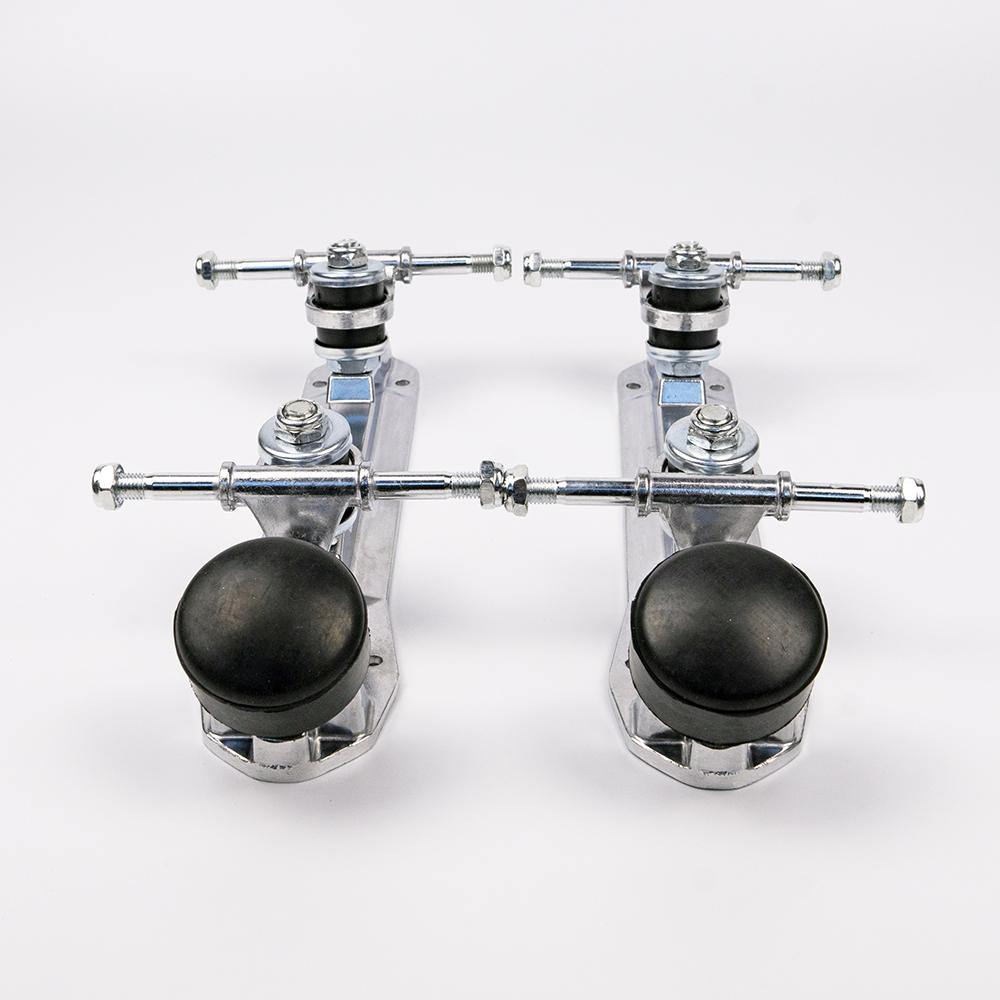 Quad Skate Plate Pair With Adjustable Stoppers - Silver - IVYPHANT