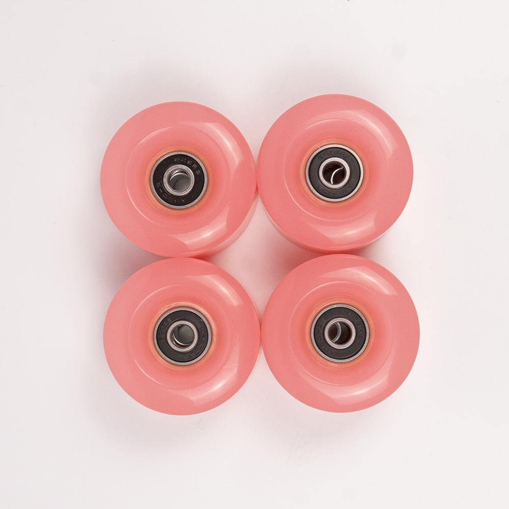 4 Pack Skate Wheels with Bearings - Watermelon Pink - IVYPHANT