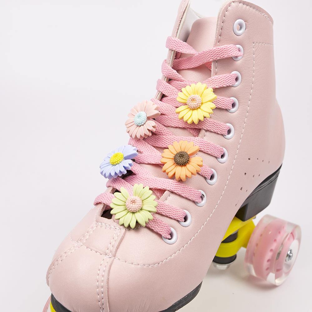 6 Pack Daisy Skate Shoelace Buckles - IVYPHANT
