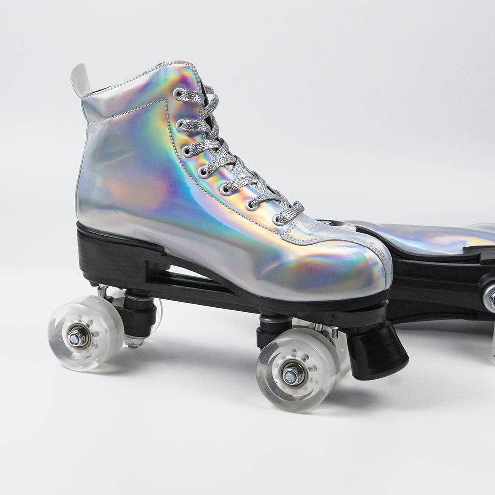 Unisex Classic Boot Styles Adult Holographic Roller Skates - IVYPHANT