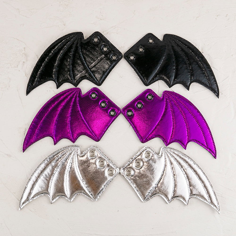 Roller Skates Bat Wings - Silver - IVYPHANT