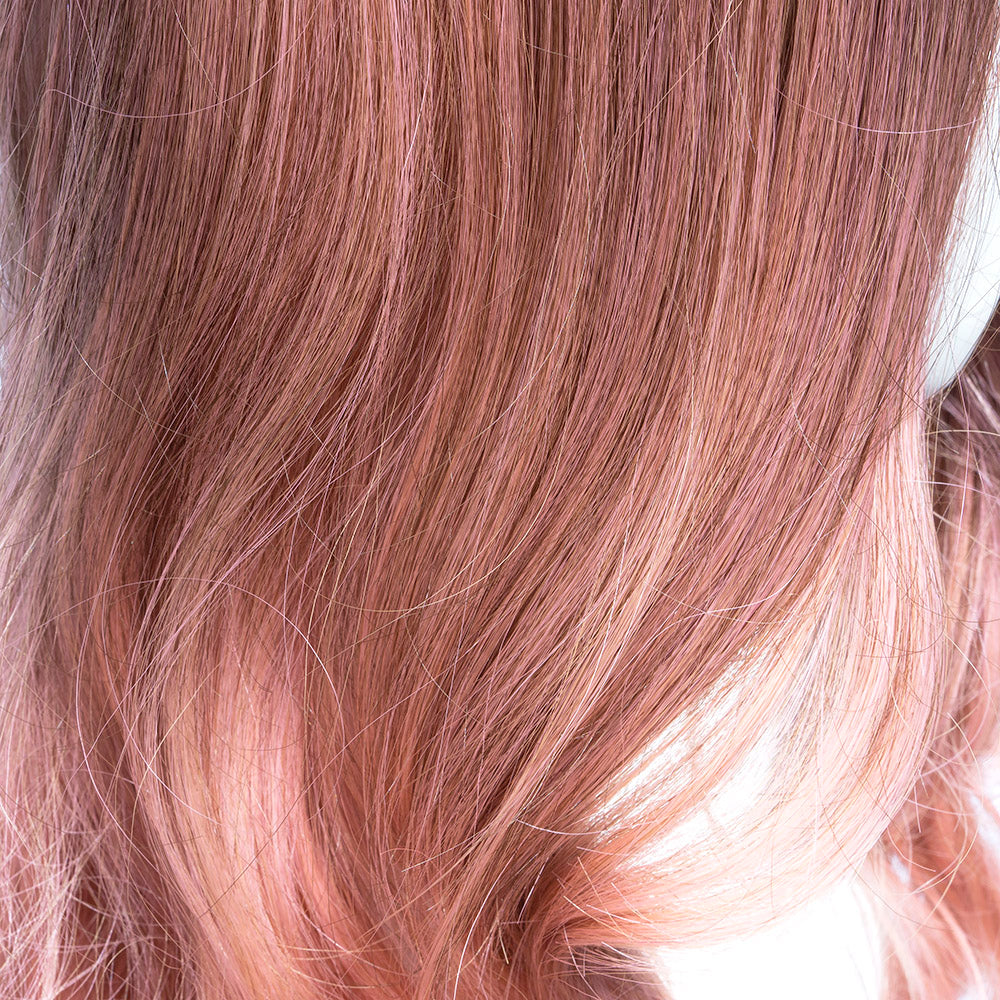 Ombre Brown to Hot Pink Long Length Wavy Wig - IVYPHANT