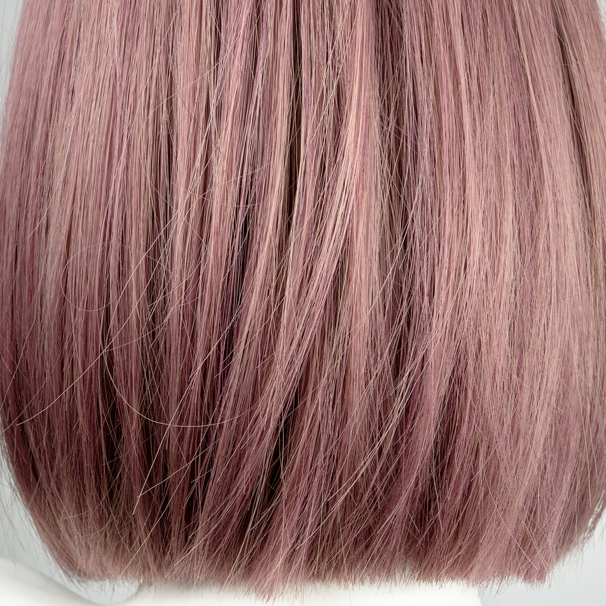 Rose Chestnut Pink Short Bob Fringe Wig - IVYPHANT